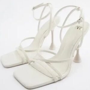Zara white heels size 39